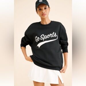 Like New Favorite Daughter GO SPORTS SWEATSHIRT Black Small